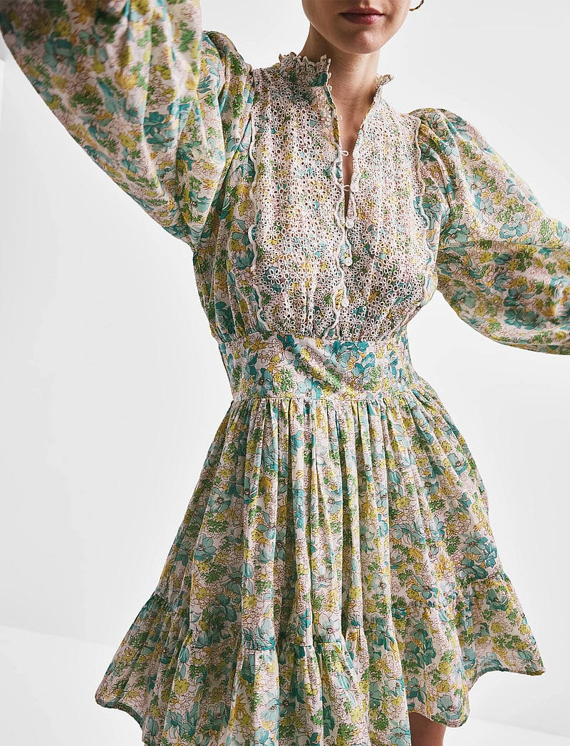 by Ti Mo - Cotton Slub Mini Dress - konfirmationstøj - 233 - anemone fields - 5