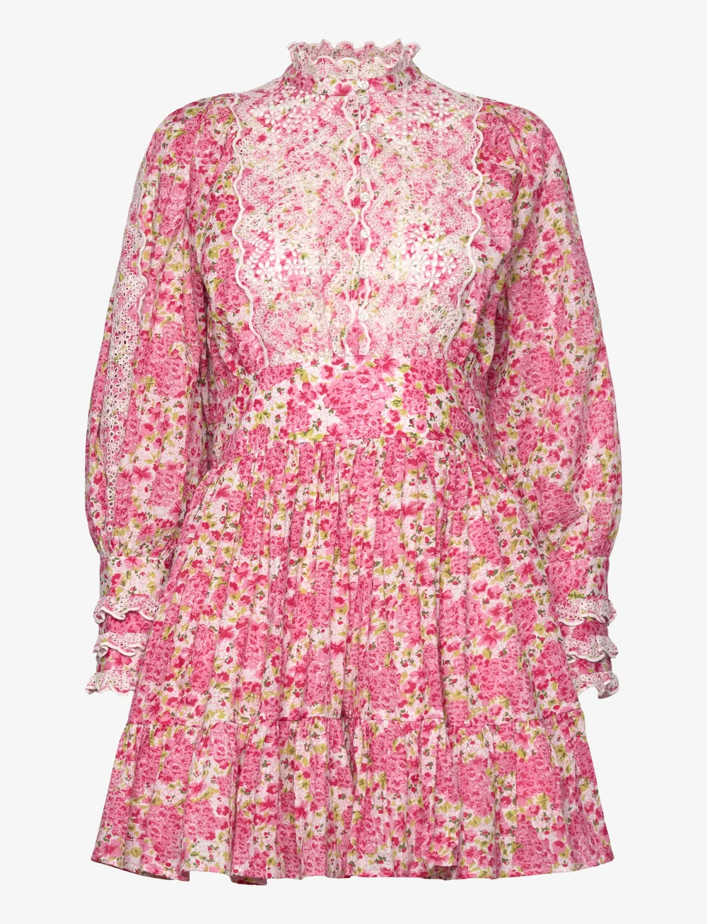 by Ti Mo - Cotton Slub Mini Dress - konfirmation - 234 - summer fields - 1
