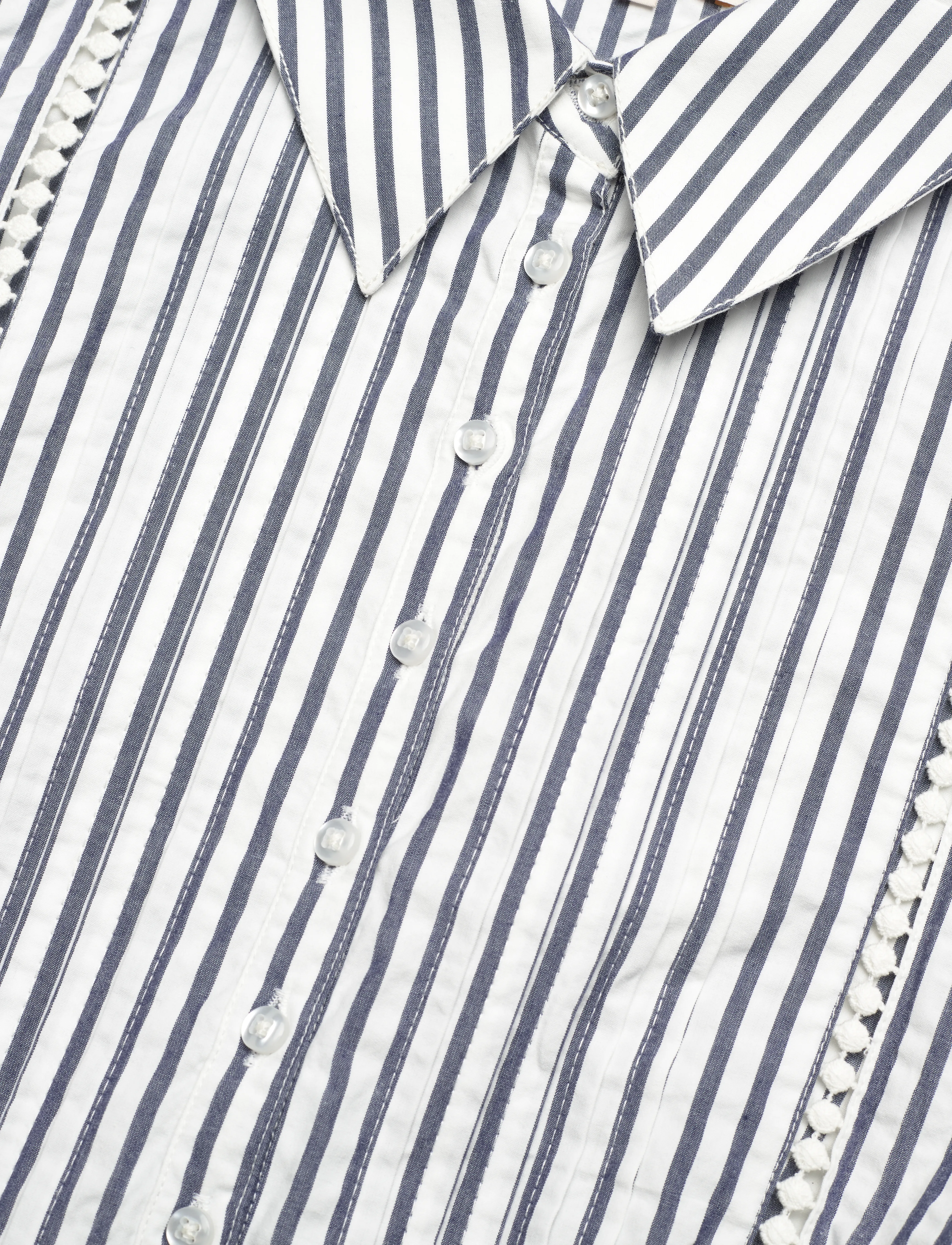 by Ti Mo - Seersucker Decorated Dress - 276 - blue stripe - 2