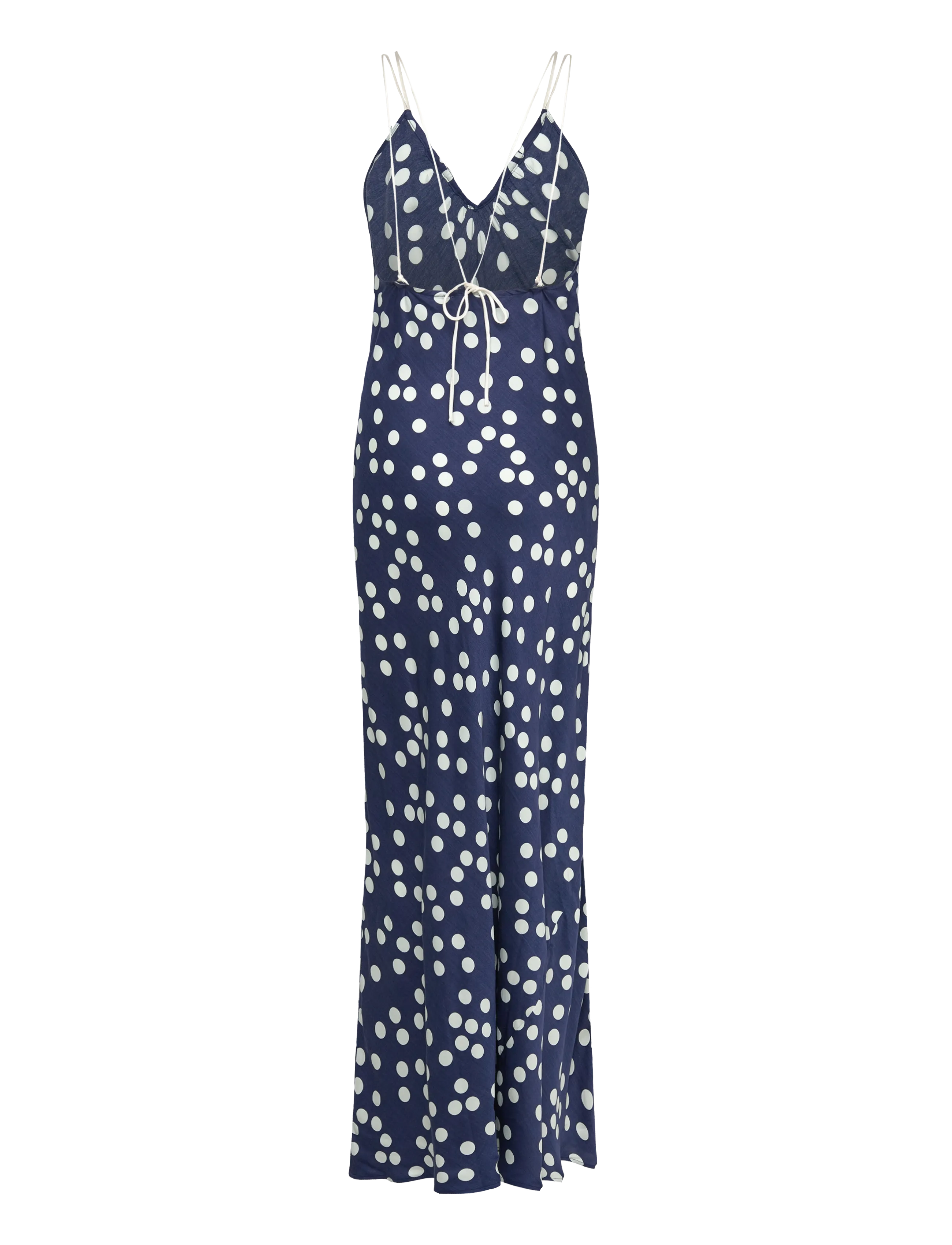 by Ti Mo - Satin Slip Dress - 219 - dotted blue - 1