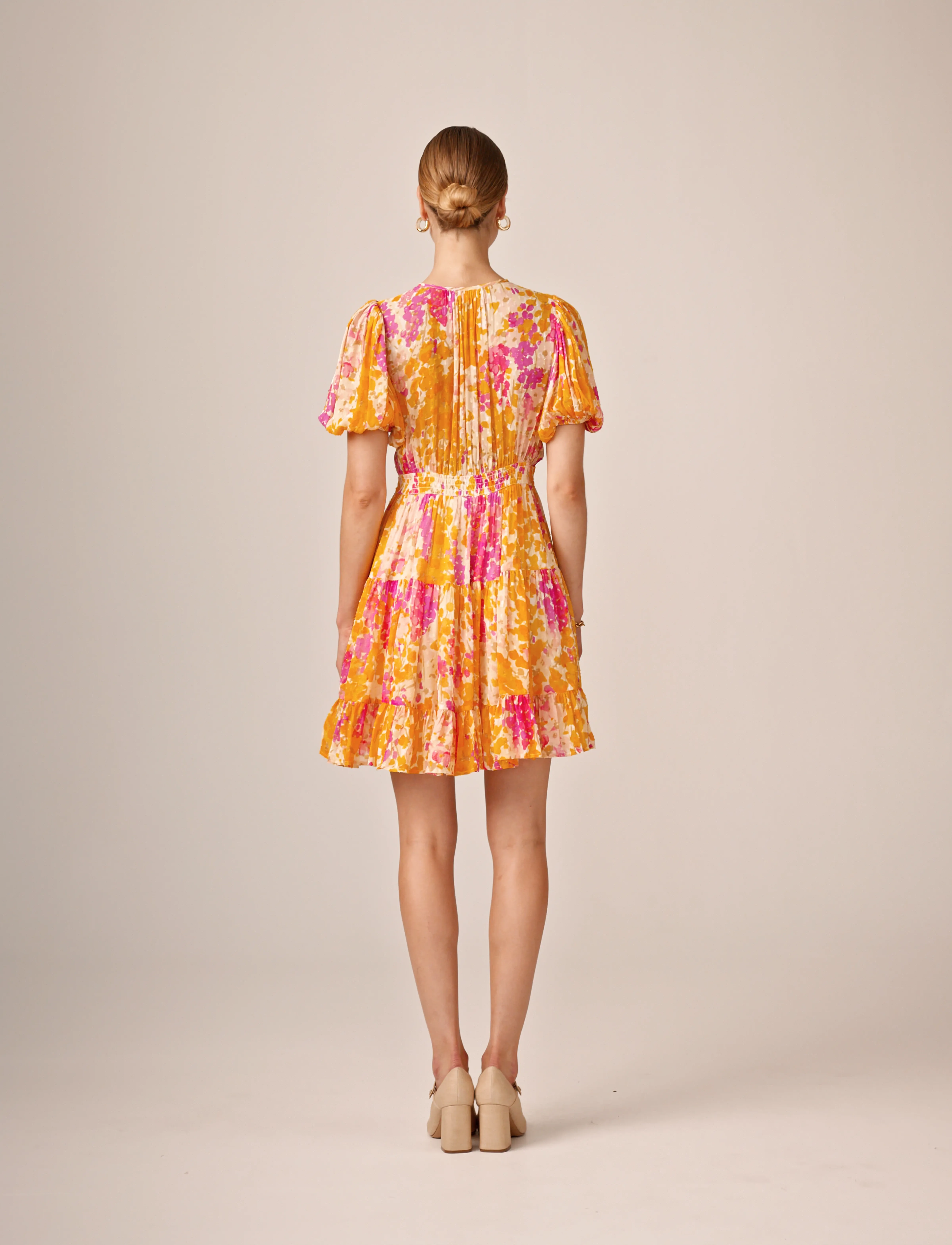 by Ti Mo - Dotted Georgette Mini Dress - 201 - poppy - 3