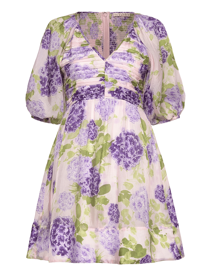 by Ti Mo - Cupro Mini Dress - 189 - purple flowerfield - 0