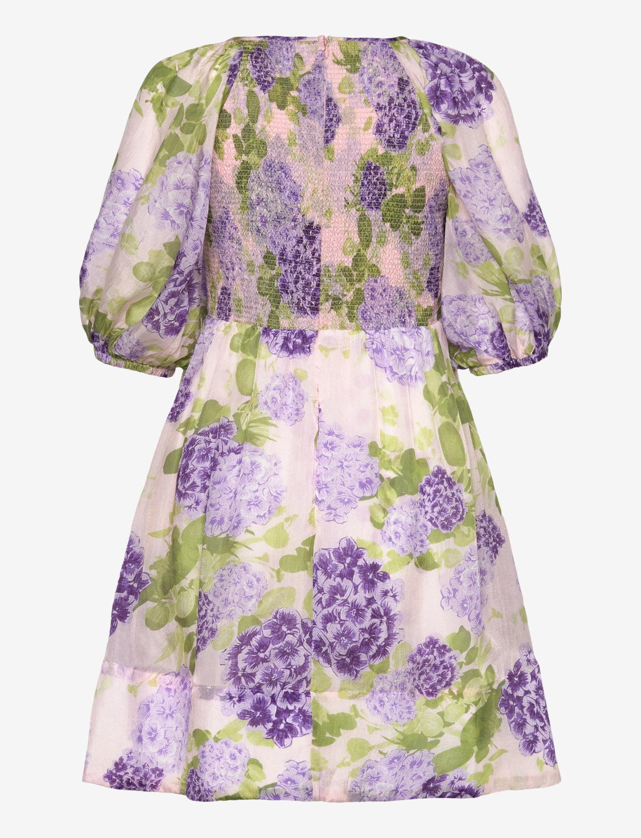 by Ti Mo - Cupro Mini Dress - sommerkleider - 189 - purple flowerfield - 1