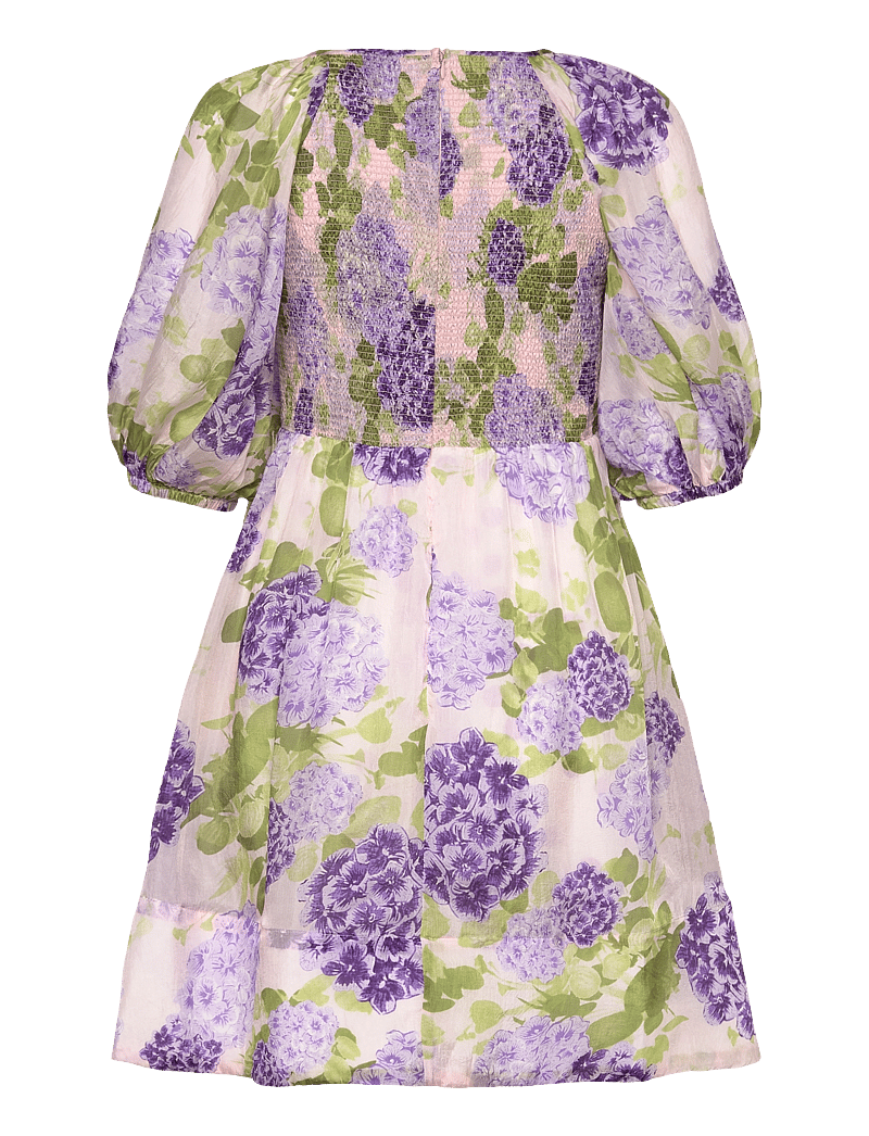 by Ti Mo - Cupro Mini Dress - sommerkleider - 189 - purple flowerfield - 1