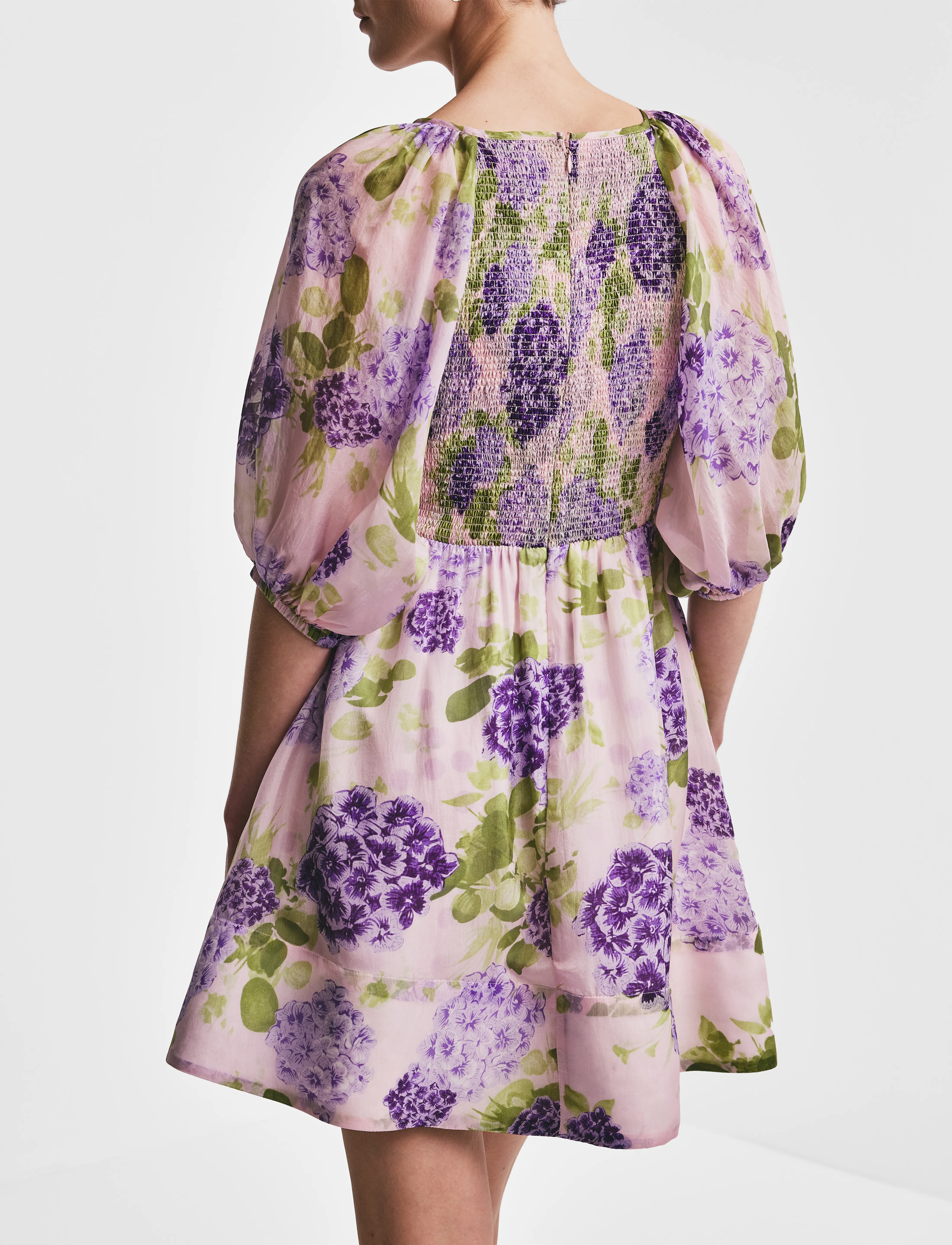 by Ti Mo - Cupro Mini Dress - 189 - purple flowerfield - 4