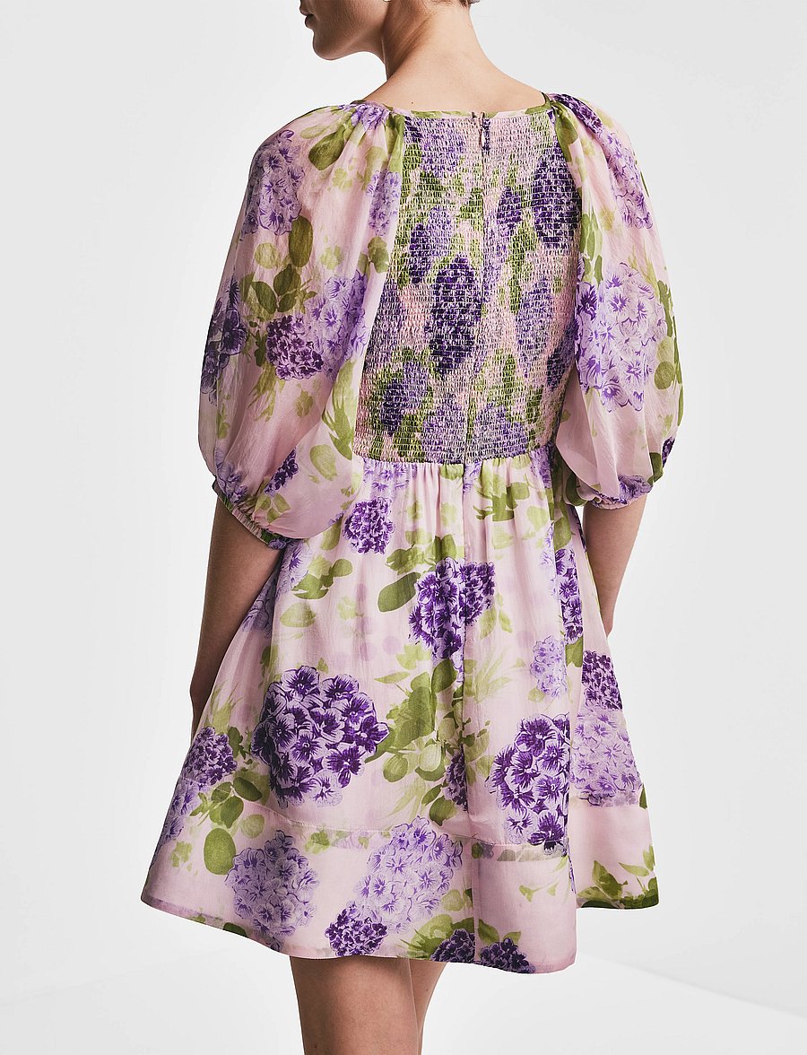 by Ti Mo - Cupro Mini Dress - 189 - purple flowerfield - 4