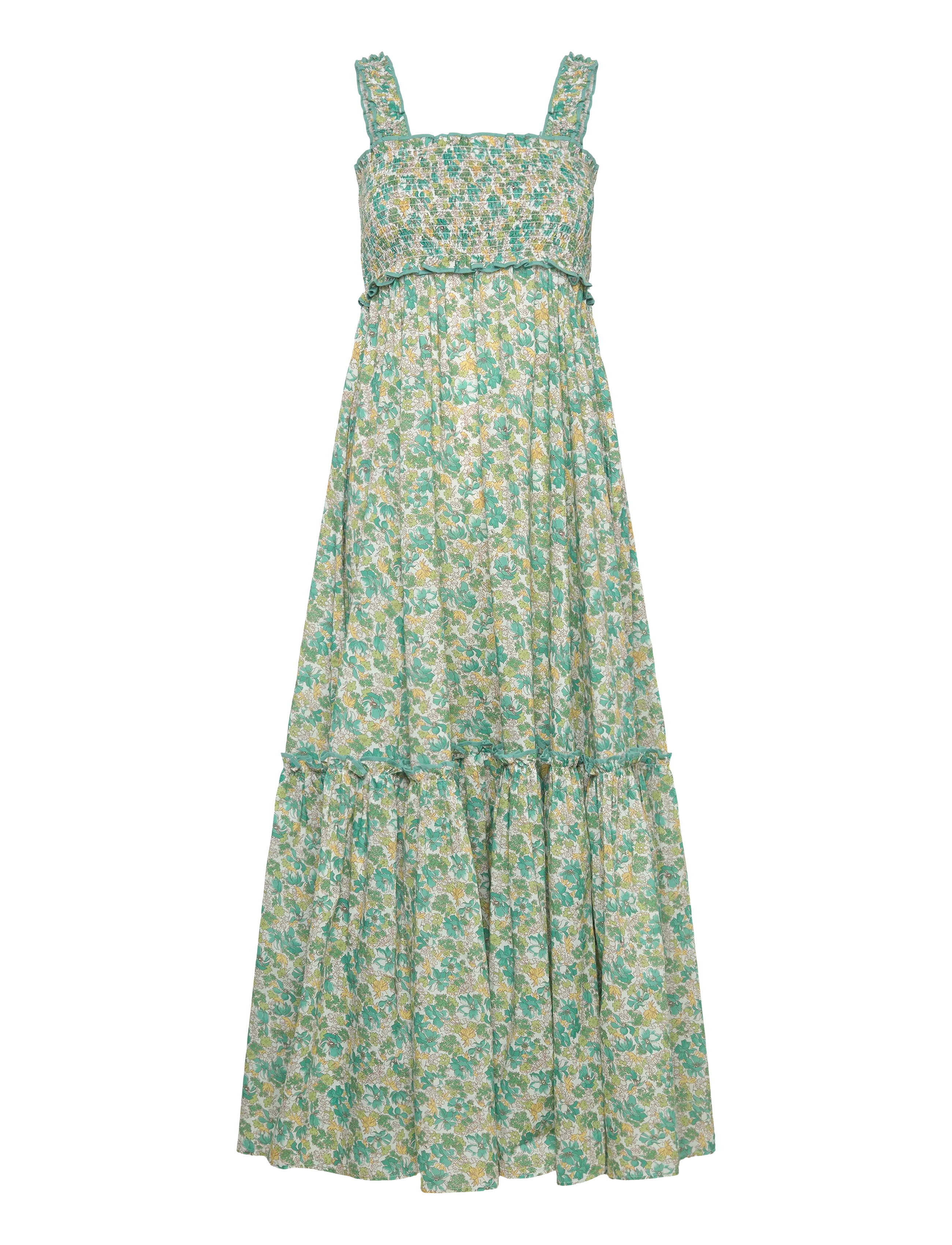 by Ti Mo Cotton Party Strap Dress - Festtøj - 213 - ANEMONE / green