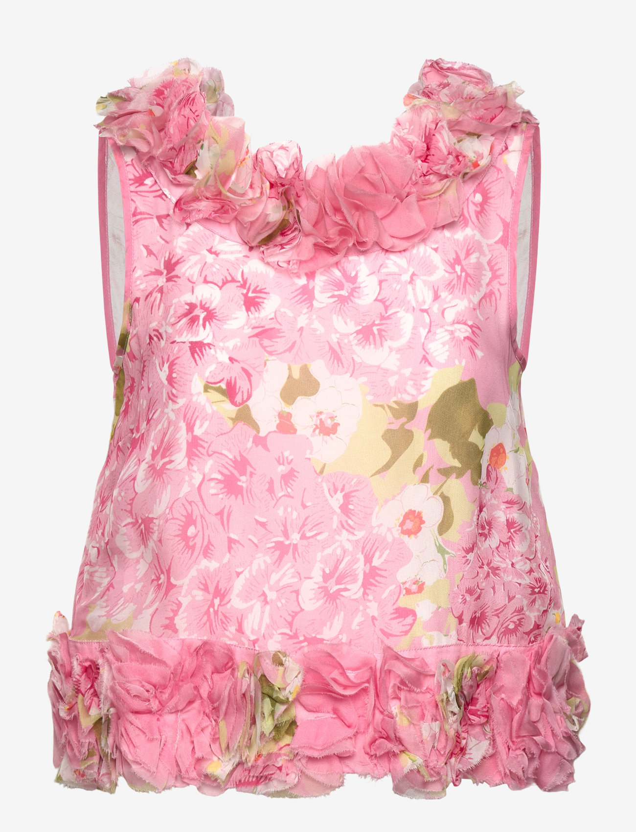 by Ti Mo - Organza Frilly Top - Ærmeløse bluser - 259 - cherry blossom - 0
