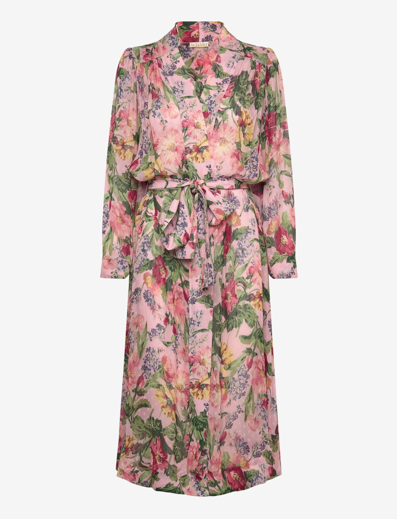 by Ti Mo - Dotted Georgette Kaftan - midikleider - 280 - pink blossom - 0