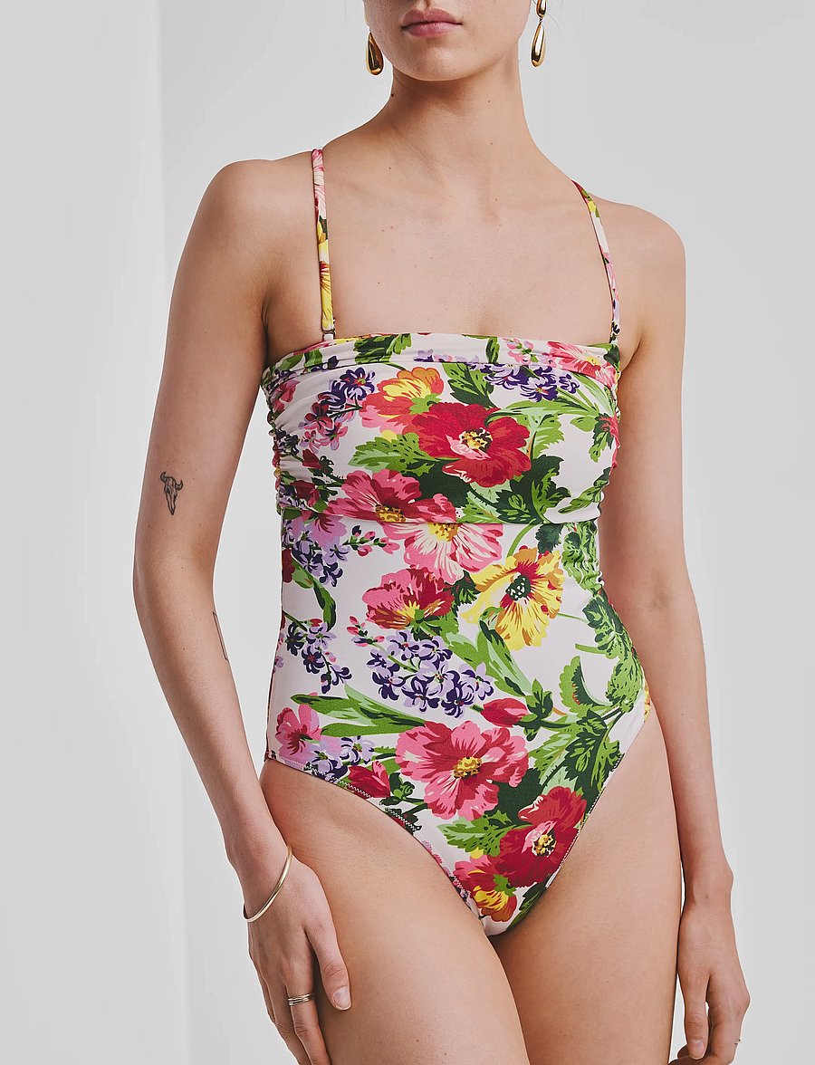 by Ti Mo - Bandeau Swimsuit - badeanzüge - 272 - daylight bloom - 0