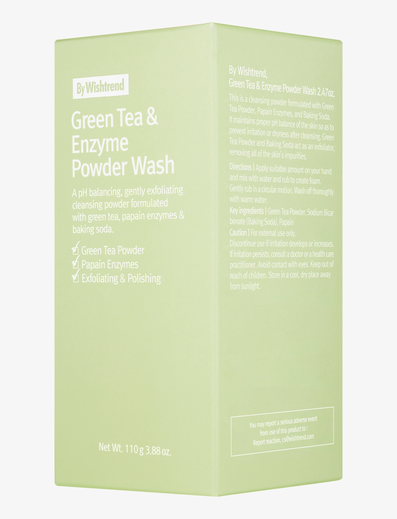 By Wishtrend Green Tea&Enzyme Powder Wash rengöringsgel dam – bild 2