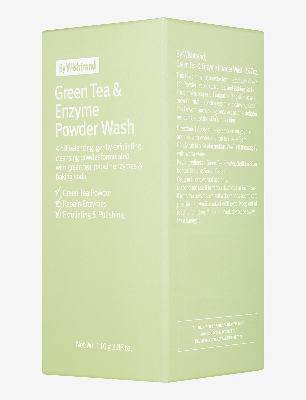 By Wishtrend - Green Tea&Enzyme Powder Wash - white - 2