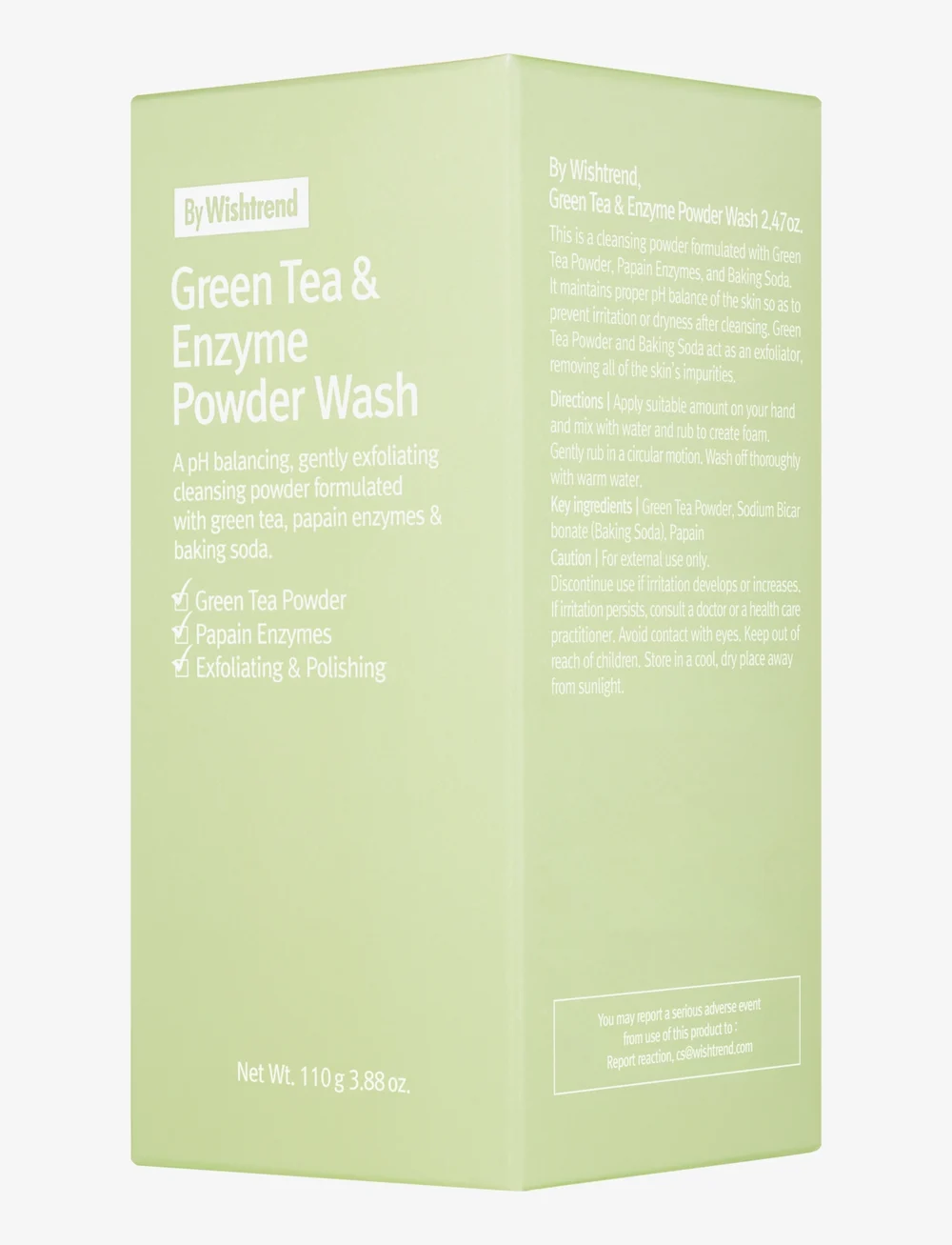 By Wishtrend - Green Tea&Enzyme Powder Wash - puhastusvahud - white - 5