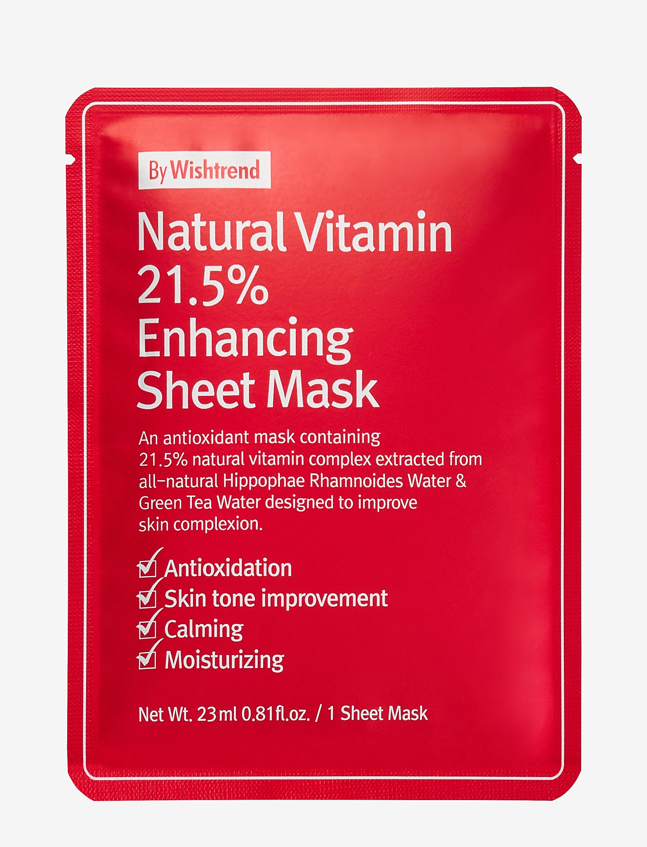 By Wishtrend - Natural Vitamin 21.5% Enhancing Sheet Mask - lakštinė veido kaukė - white - 2
