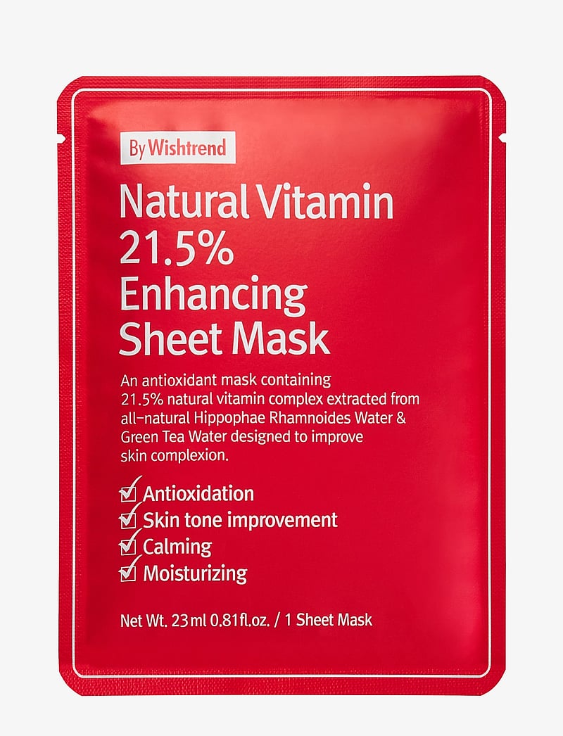 By Wishtrend - Natural Vitamin 21.5% Enhancing Sheet Mask - lehtmaskid - white - 2
