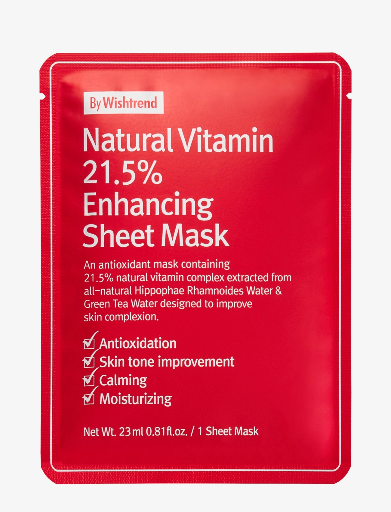 By Wishtrend - Natural Vitamin 21.5% Enhancing Sheet Mask - lehtmaskid - white - 2