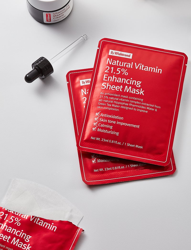 By Wishtrend - Natural Vitamin 21.5% Enhancing Sheet Mask - lehtmaskid - white - 4