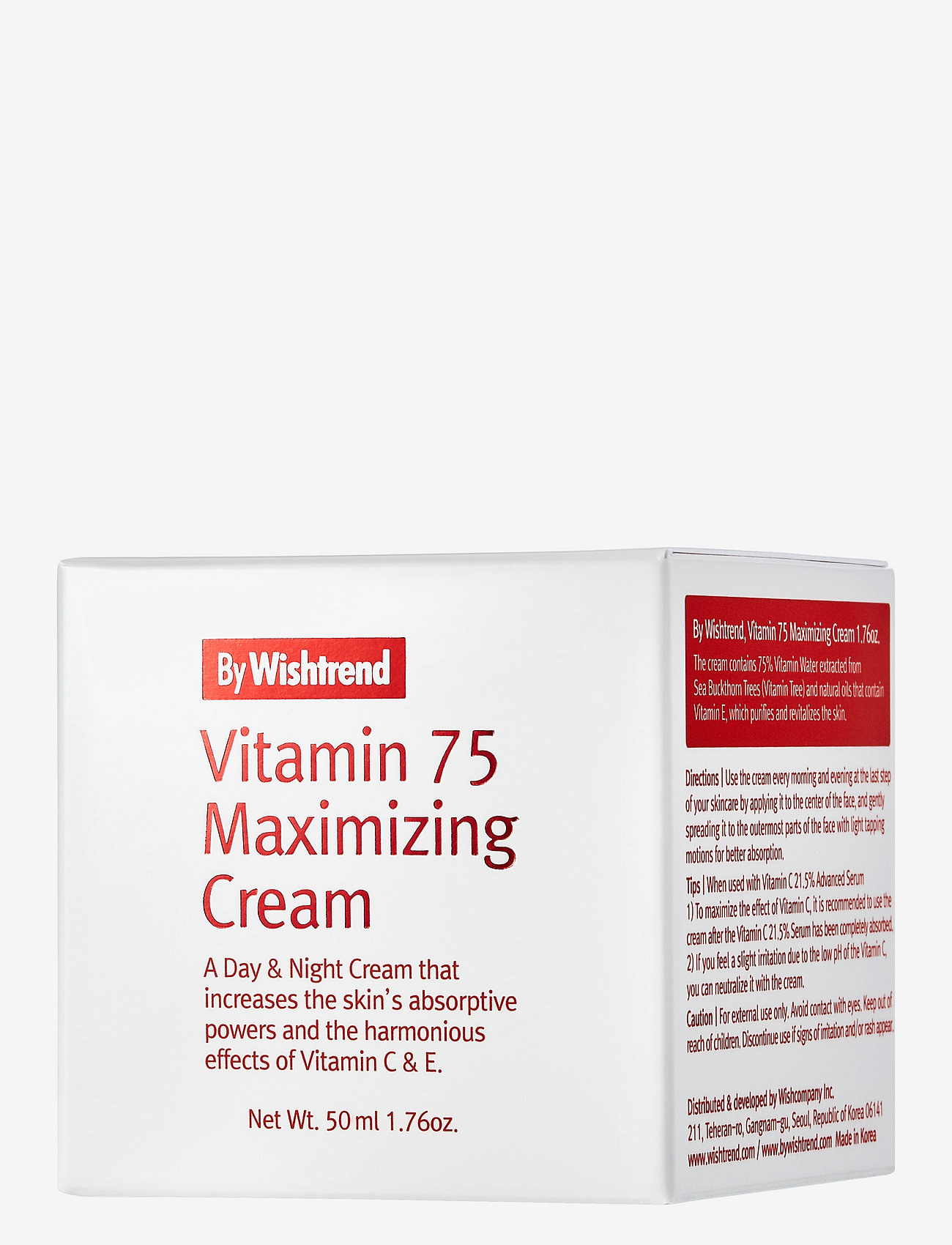 By Wishtrend - Vitamin75 Maximizing Cream - päevakreemid - white - 1