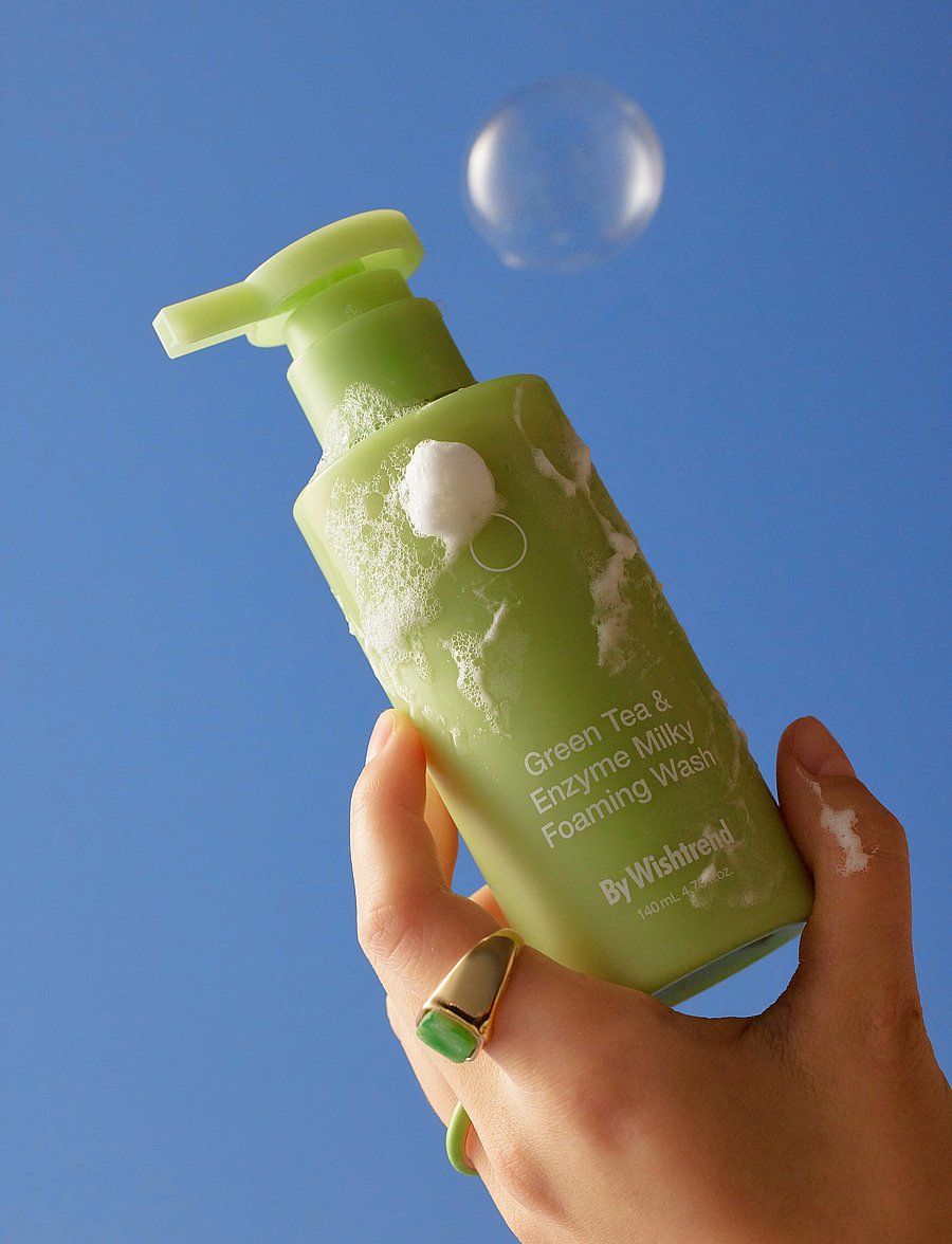 By Wishtrend - Green Tea & Enzyme Milky Foaming Wash - puhastuspiim - white - 4