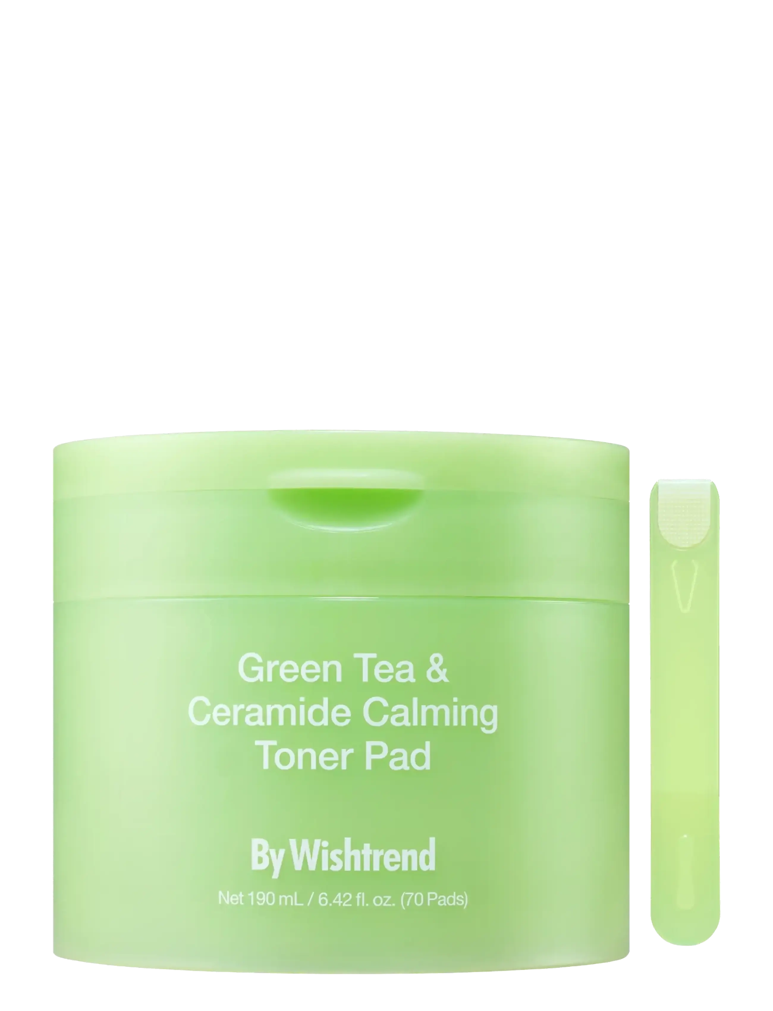 By Wishtrend Green Tea & Ceramide Calming Toner Pad 190Ml 70 Pads, Tonerpude, Grøn, Str: 190 ML