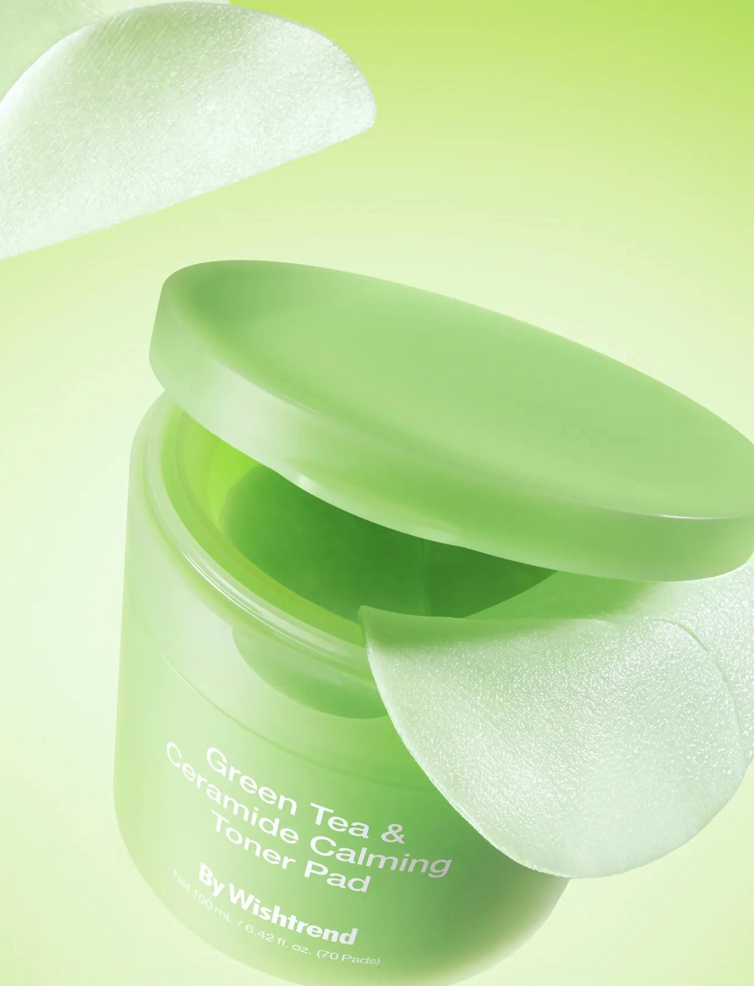 By Wishtrend By Wishtrend Green Tea & Ceramide Calming Toner Pad 190ml 70 Pads, 190 ml, Green, Toners > Toner Pads, Dame
