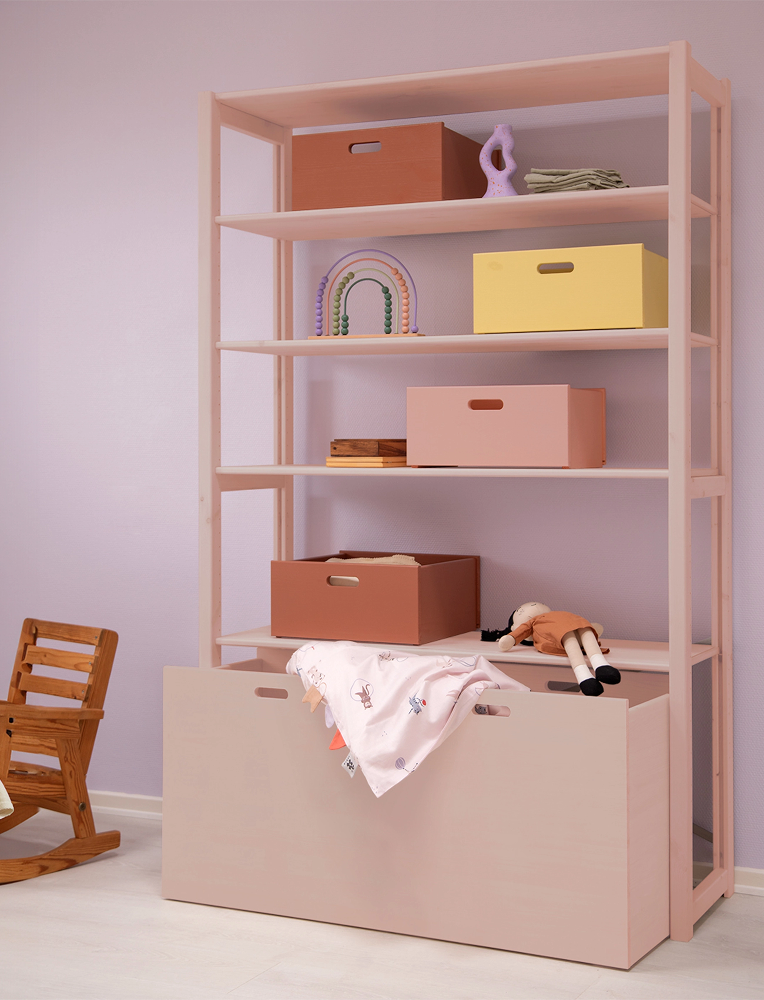 ByAulum Lodbjerg, 179X 83X 40 cm, Pink, Møbler > Hylder, Børn
