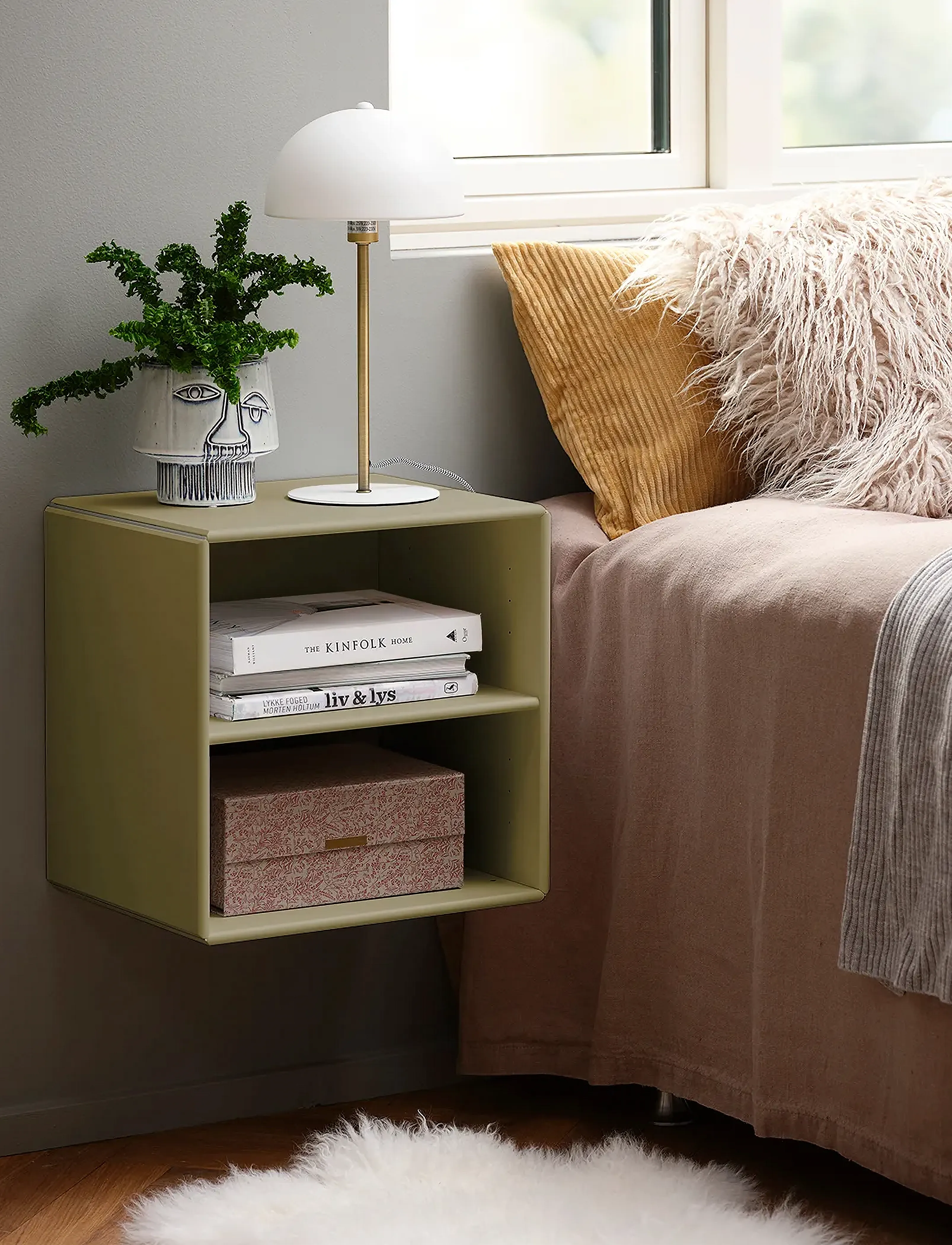 ByAulum Charlotte Wall-Mounted, One Size, Furniture, Grün - Shelves, Homeware
