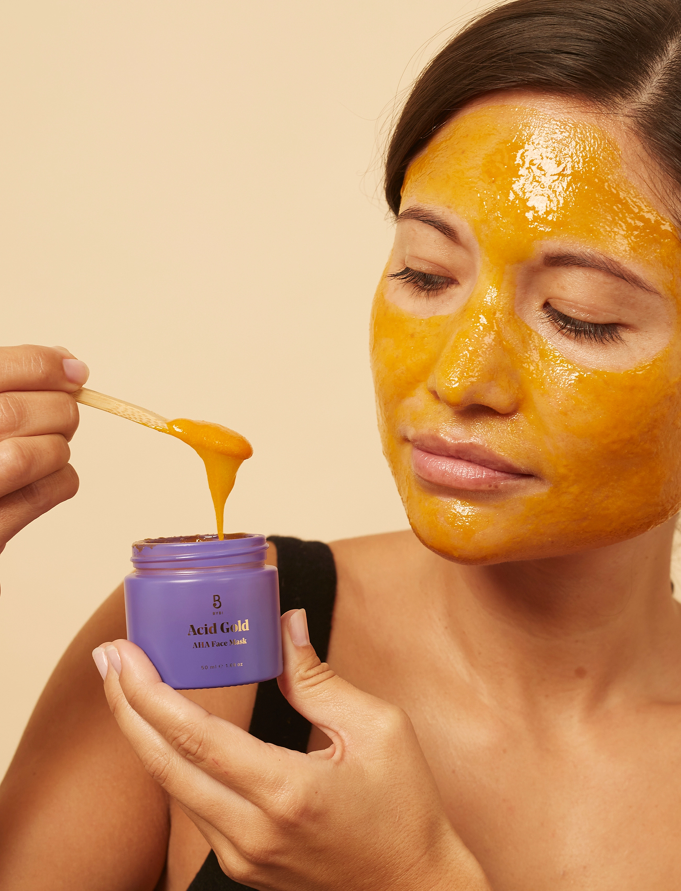 BYBI Bybi Acid Gold Aha Face Mask, 50 ml, Nude, Ansigtsmasker > Peeling Maske, Dame