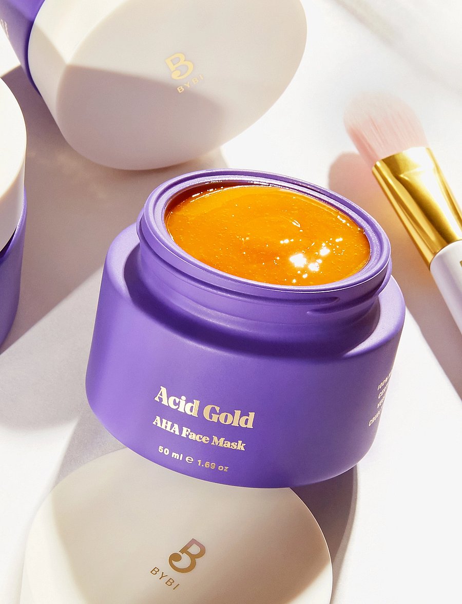 BYBI - BYBI Acid Gold AHA Face Mask - peeling-maskar - clear - 3