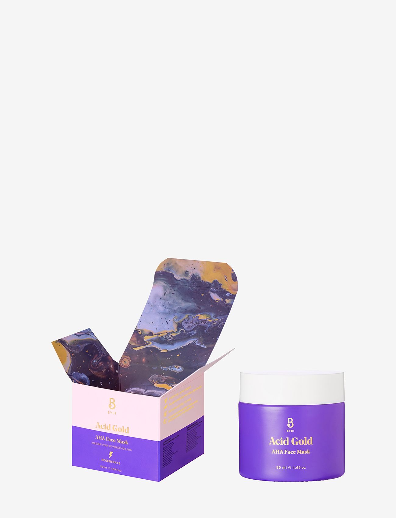 BYBI - BYBI Acid Gold AHA Face Mask - peeling masker - clear - 2