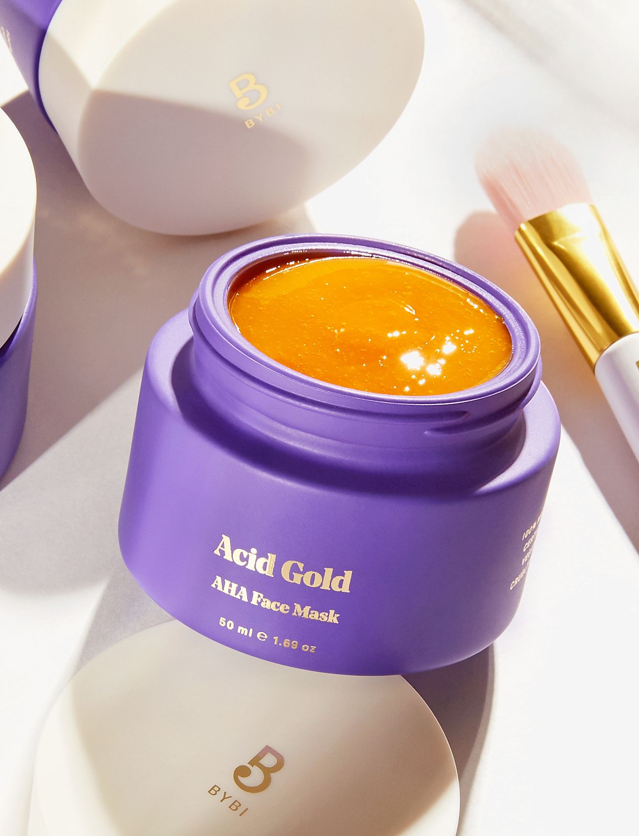 BYBI - BYBI Acid Gold AHA Face Mask - peeling masker - clear - 3