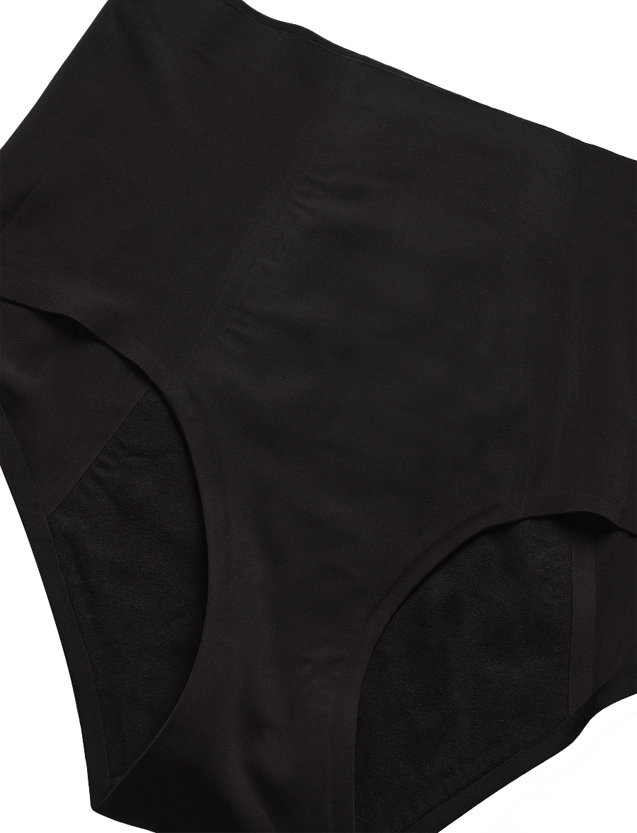 Bye Bra - Period High Brief Laminated High Flow | Black XXL - black - 2