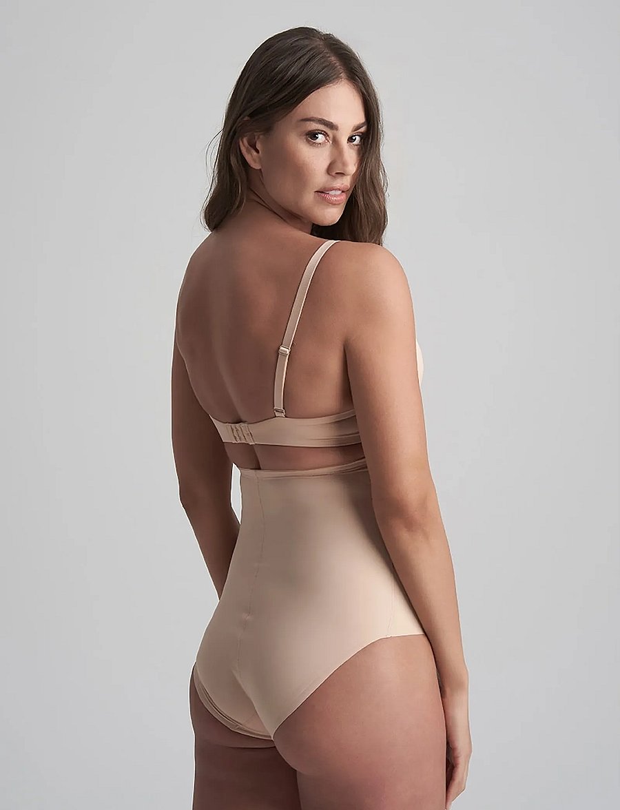 Bye Bra - Sculpting High Waist Brief - shapewear hosen - beige - 4