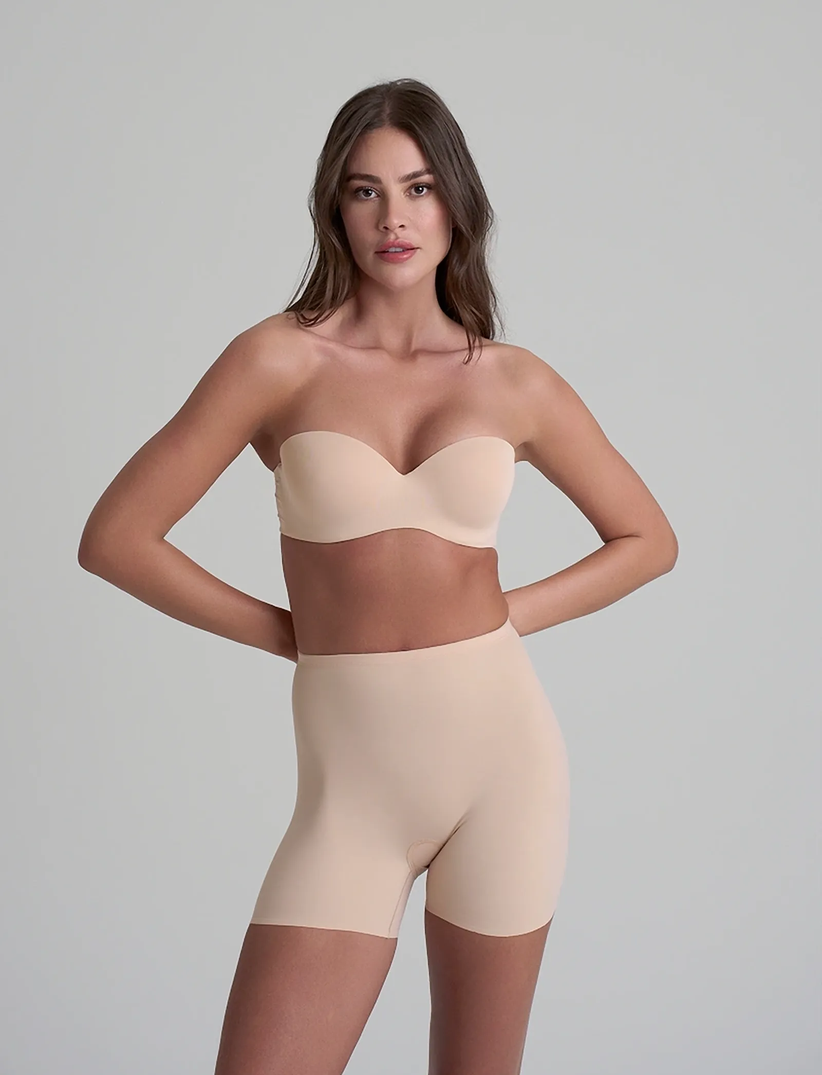 Bye Bra Sculpting Shorty, Kvinder, Højtaljede Shaping Shorts, Beige, Str: L