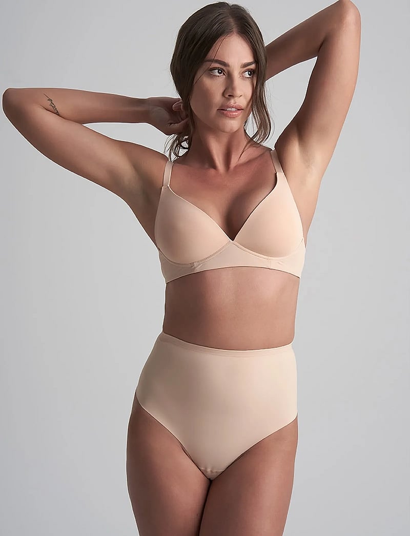 Bye Bra - Sculpting Mid Waist Thong - shapewear-hosen - beige - 0