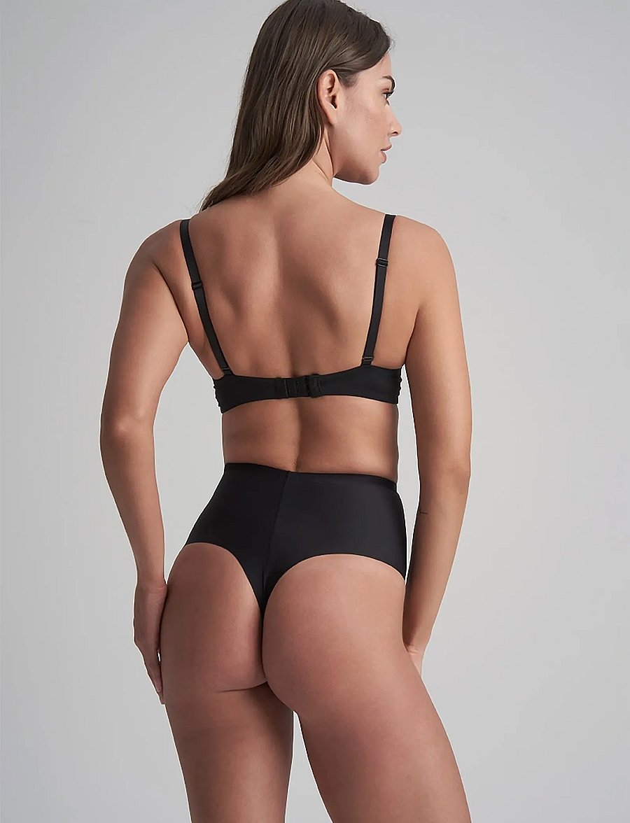 Bye Bra - Sculpting Mid Waist Thong - shaping nederdelar - black - 3