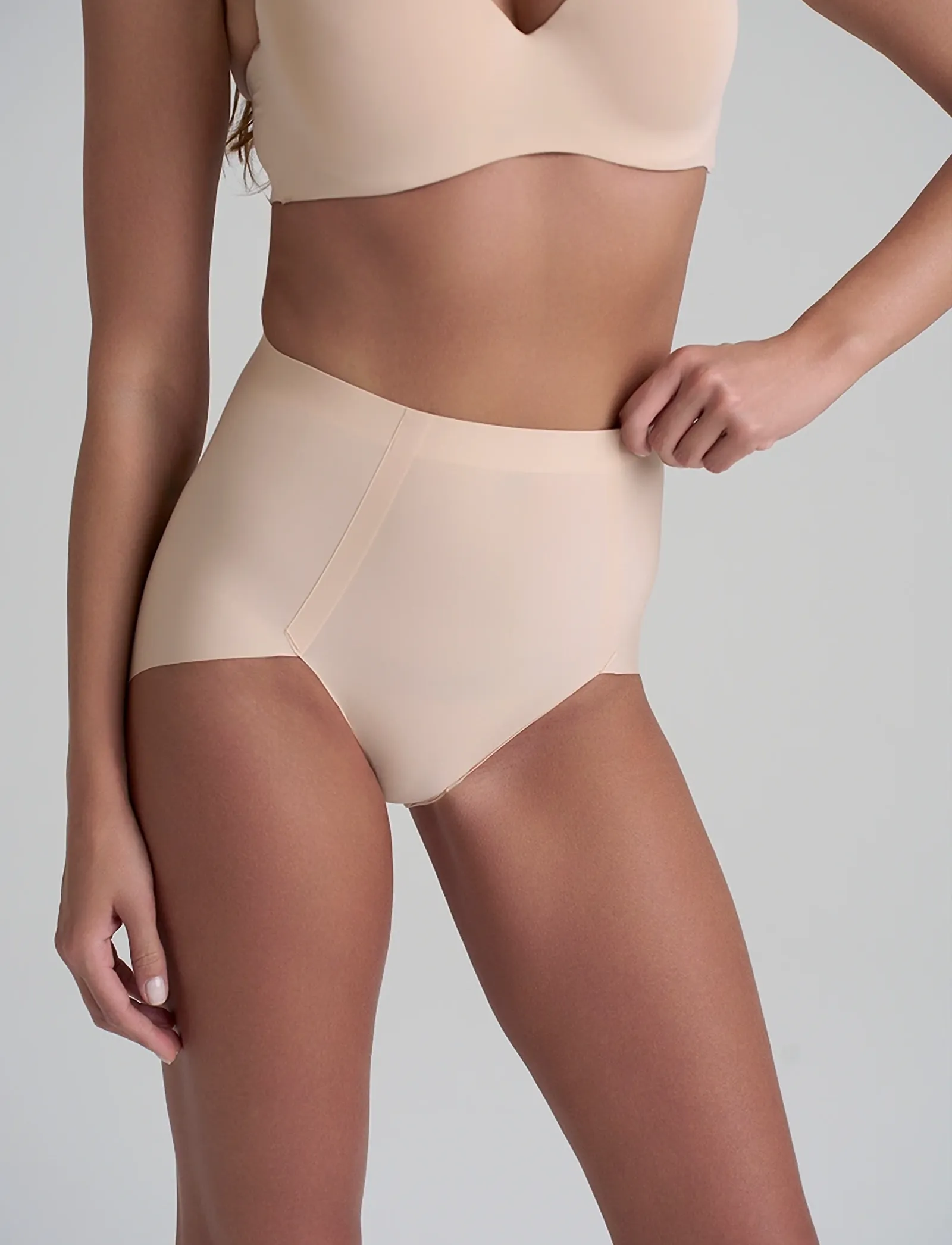 Bye Bra - Smooth Essentials Mid Waist brief 2-pack - briefs - beige - 3