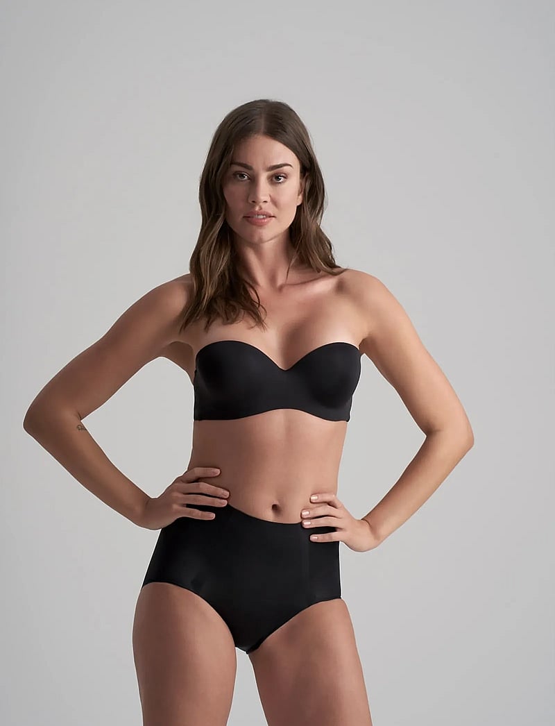 Bye Bra - Smooth Essentials Mid Waist brief 2-pack - püksikud - black - 4