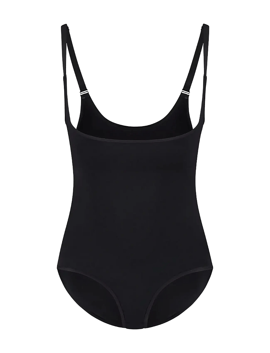 Bye Bra - Soft Touch Seamless Bodysuit Open Bust - formende underdele - black - 1
