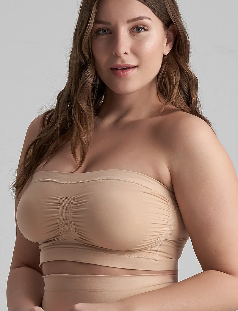 Bye Bra - Soft Touch Seamless Tube Top - bralette - beige - 4