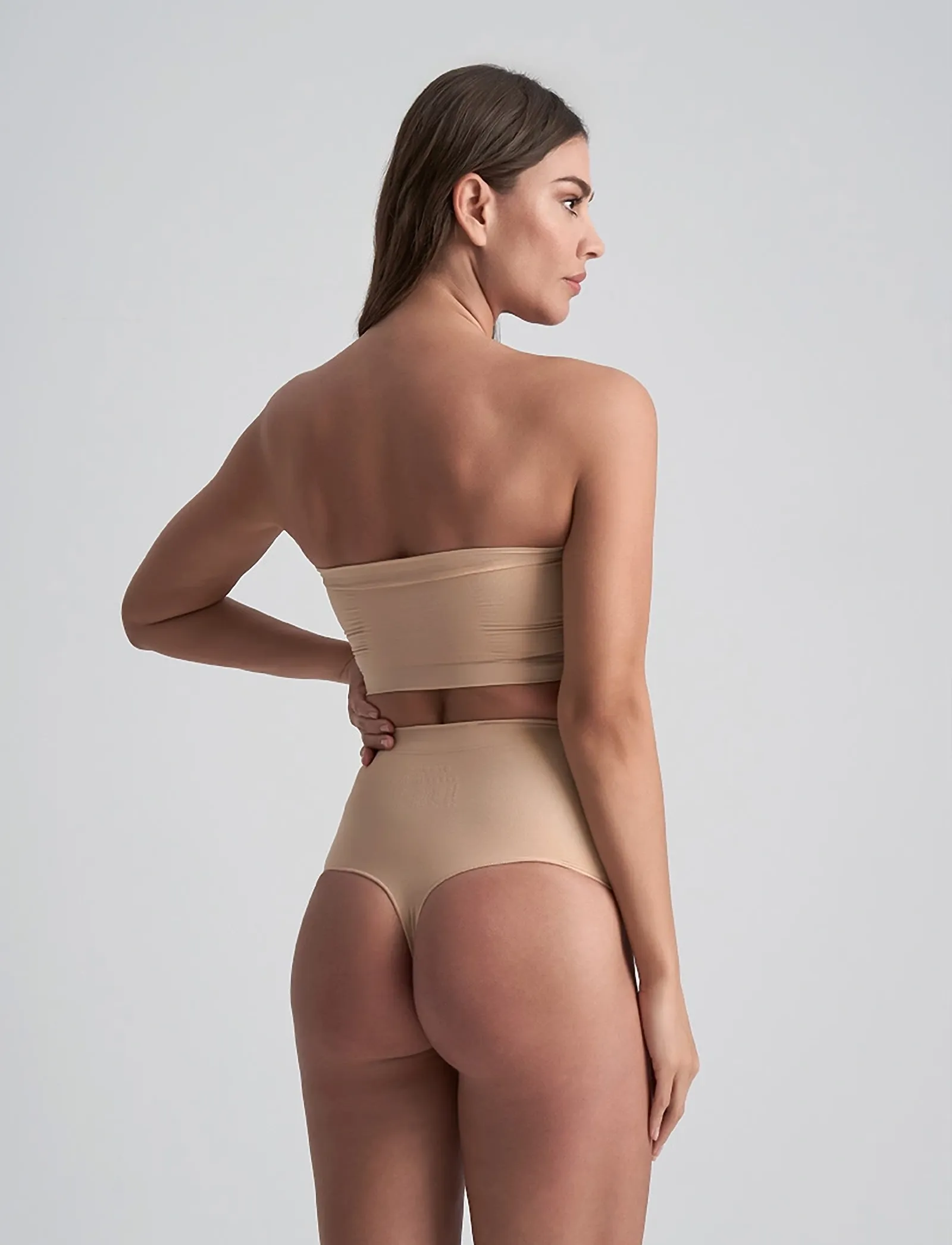 Bye Bra - Soft Touch Seamless Tube Top - bralette - beige - 5