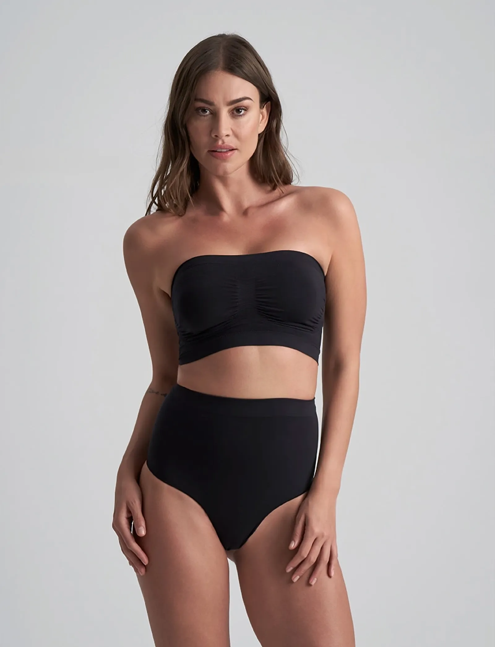 Bye Bra Soft Touch Seamless Tube Top, Kvinder, Tube Top, Sort, Str: S