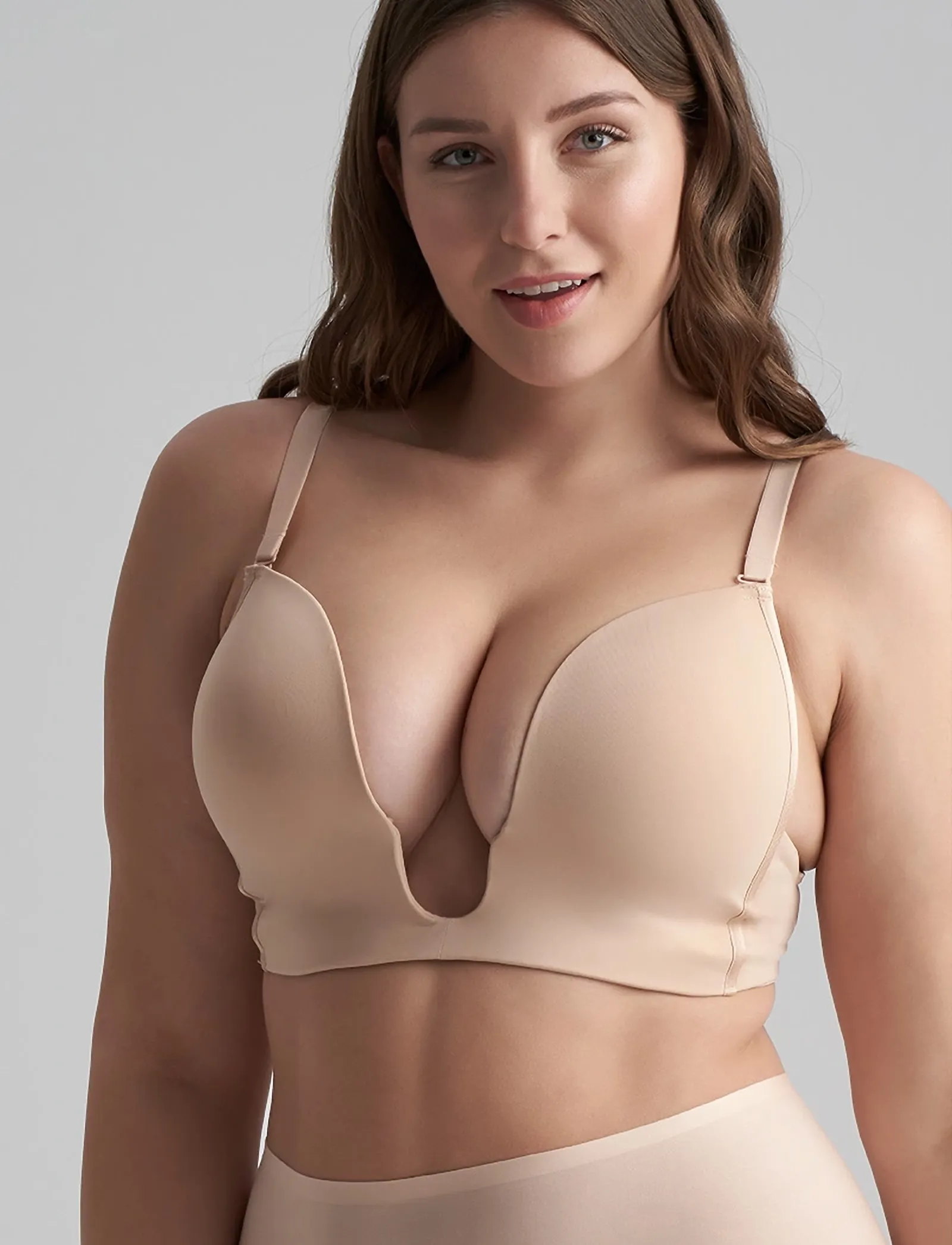 Bye Bra Ultra Plunge Bra, XL, Beige, Bh'Er & Toppe > Plunge-Bh'Er, Dame
