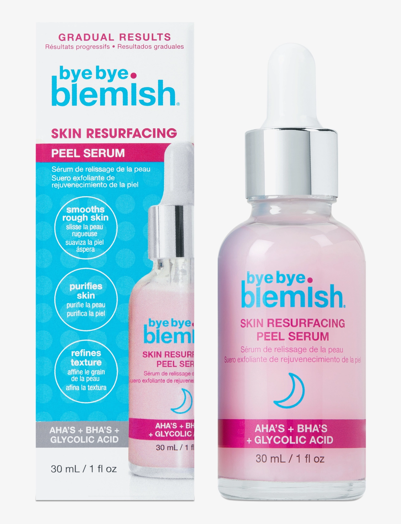 Bye bye Blemish Resurfacing Aha + Bha Peeling Serum, Toner, Nude, Str: 30 ml