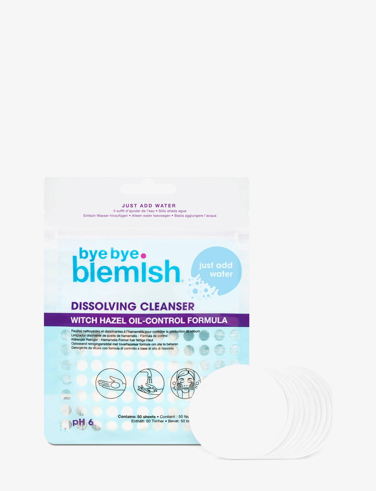 Bye bye Blemish Water Activated Dissolving Cleanser Sheets - Kampagne - N/A / clear