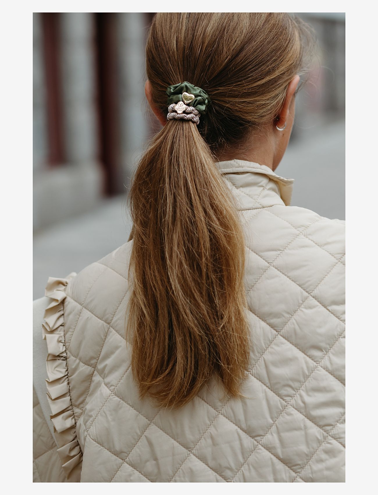ByEloise - Olive & Gold - scrunchies ja patsikummid - multicolor - 1