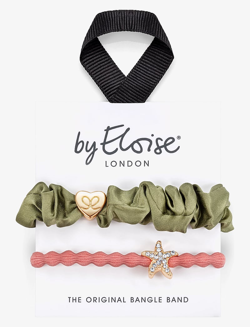 ByEloise - Tangsi Beach - scrunchies ja patsikummid - olive green, coral - 0