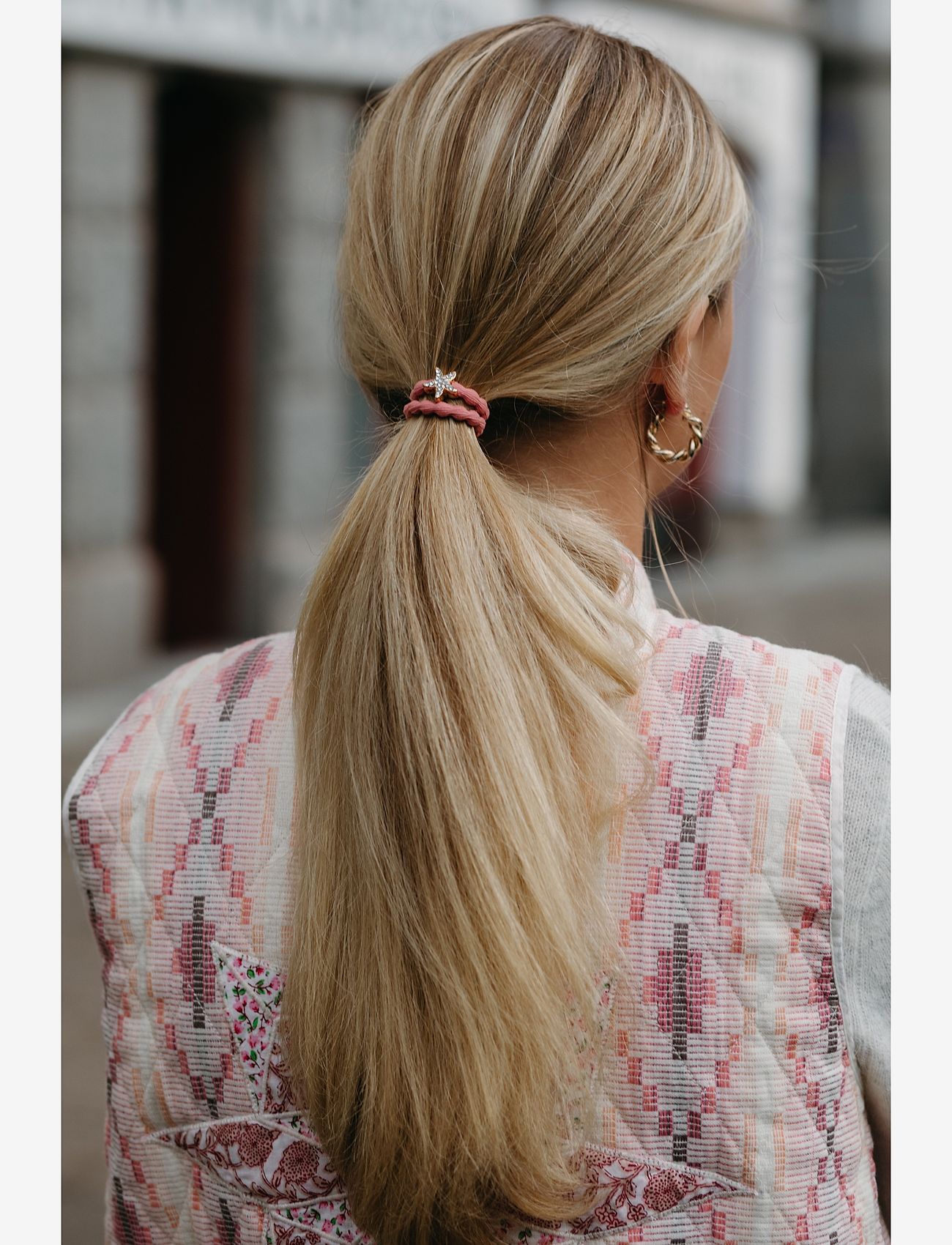 ByEloise - Tangsi Beach - scrunchies - olive green, coral - 1