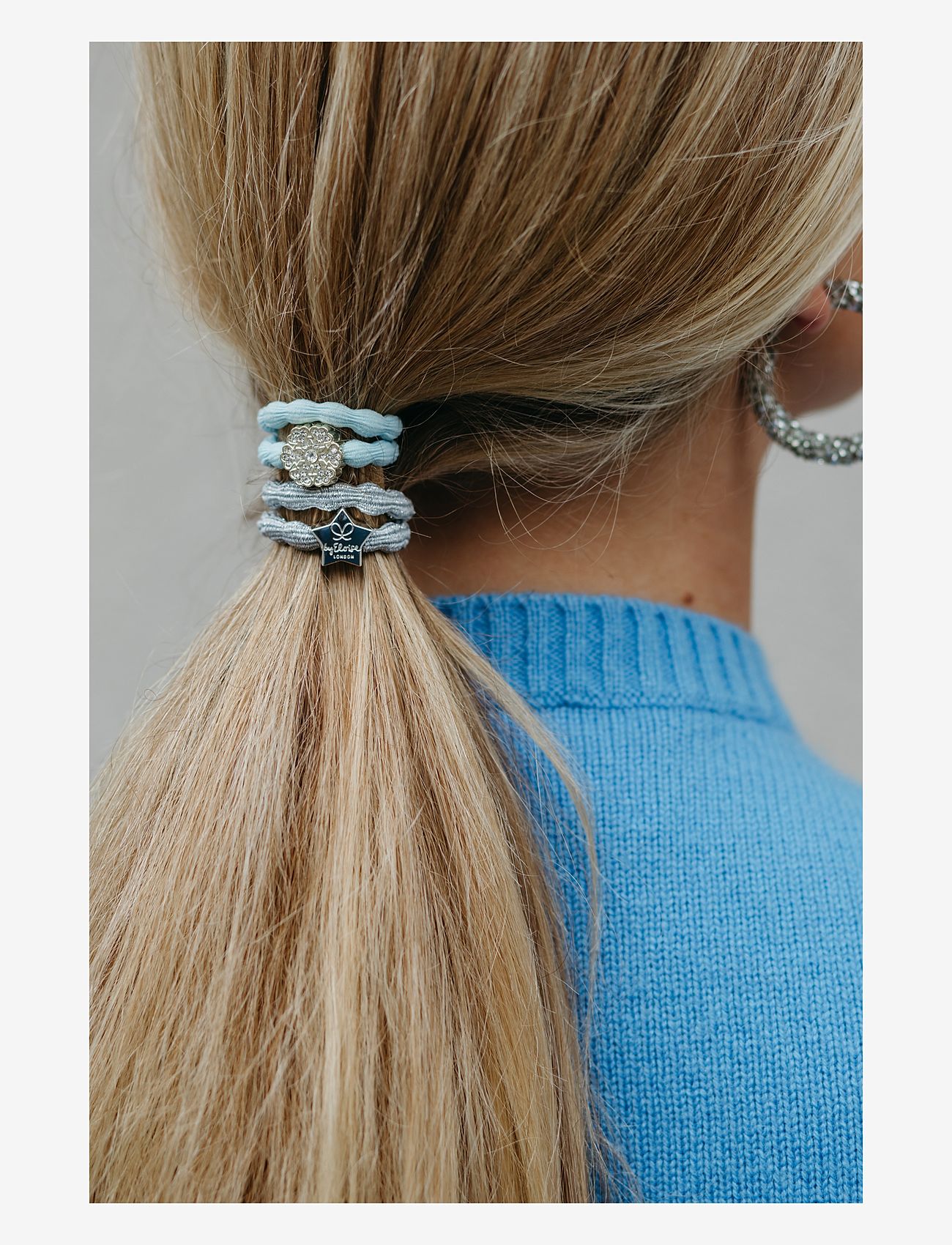 ByEloise - Ice Queen - hårsnoddar - sky blue, silver - 1