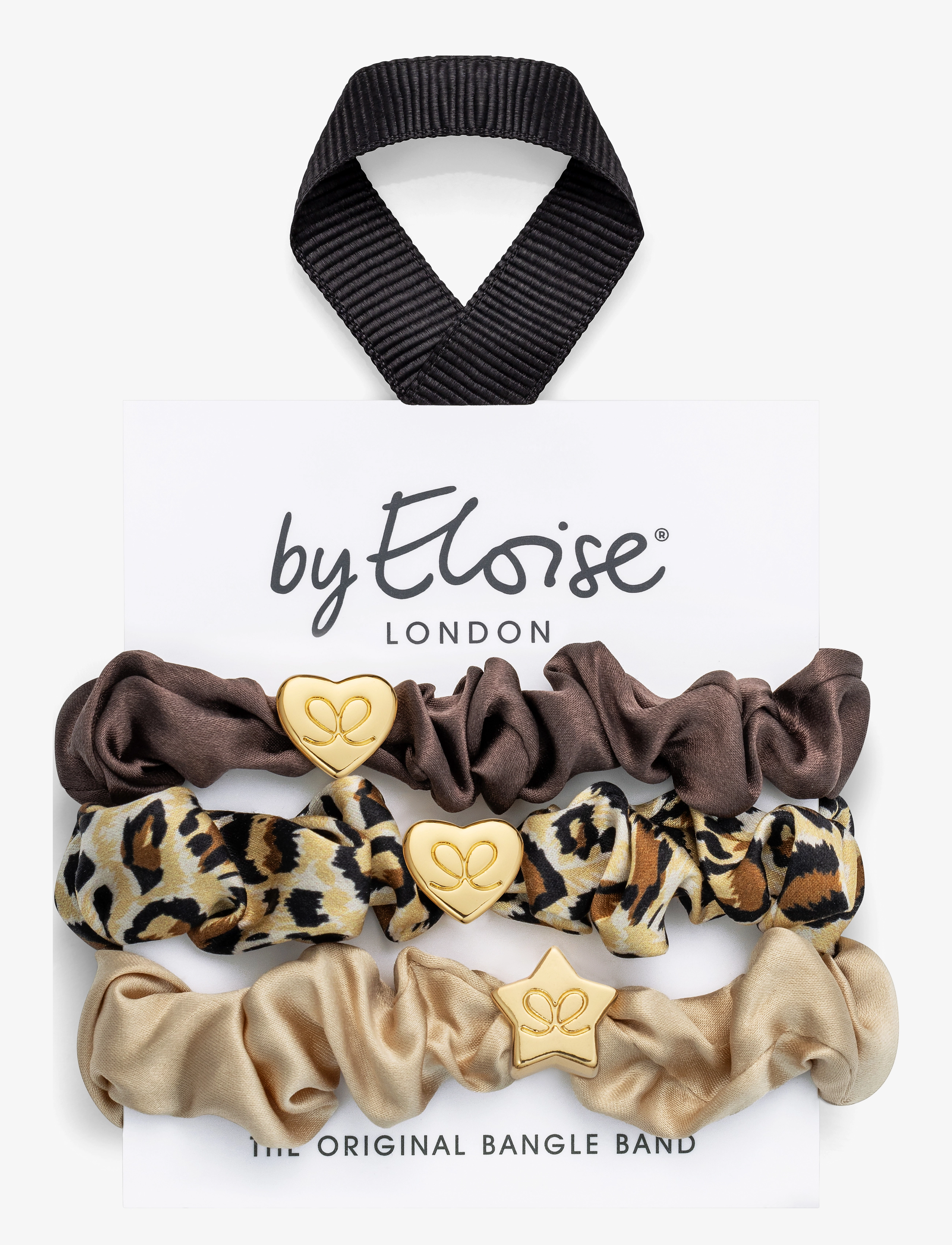ByEloise Leopard Luxe, Kvinder, Leopard Scrunchie Sæt, Multi/mønstret, Str: ONE SIZE